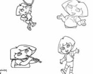 Dora and buji colouring page ingyen játék